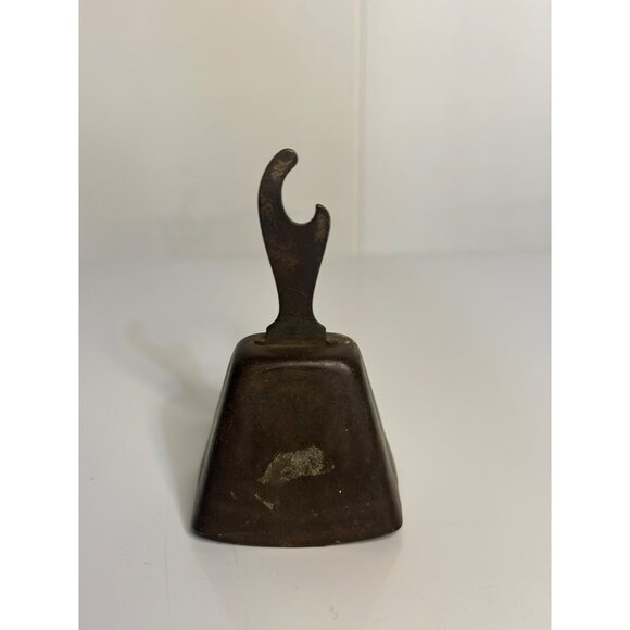 VTG Copper Cowbell with Can Opener Handle – Rustic Barware / Dinner Bell, 3.75" - Picture 2 of 5